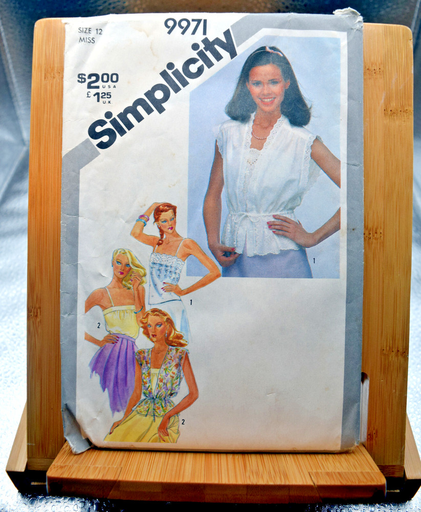 9971 Simplicity Misses Pullover Camisole Unlined Jacket Size 12 Sewing Pattern