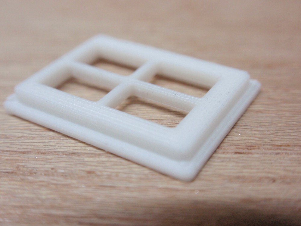 Nickdo3D - O Scale 4 Pane Windows - 25 Pack - WHITE