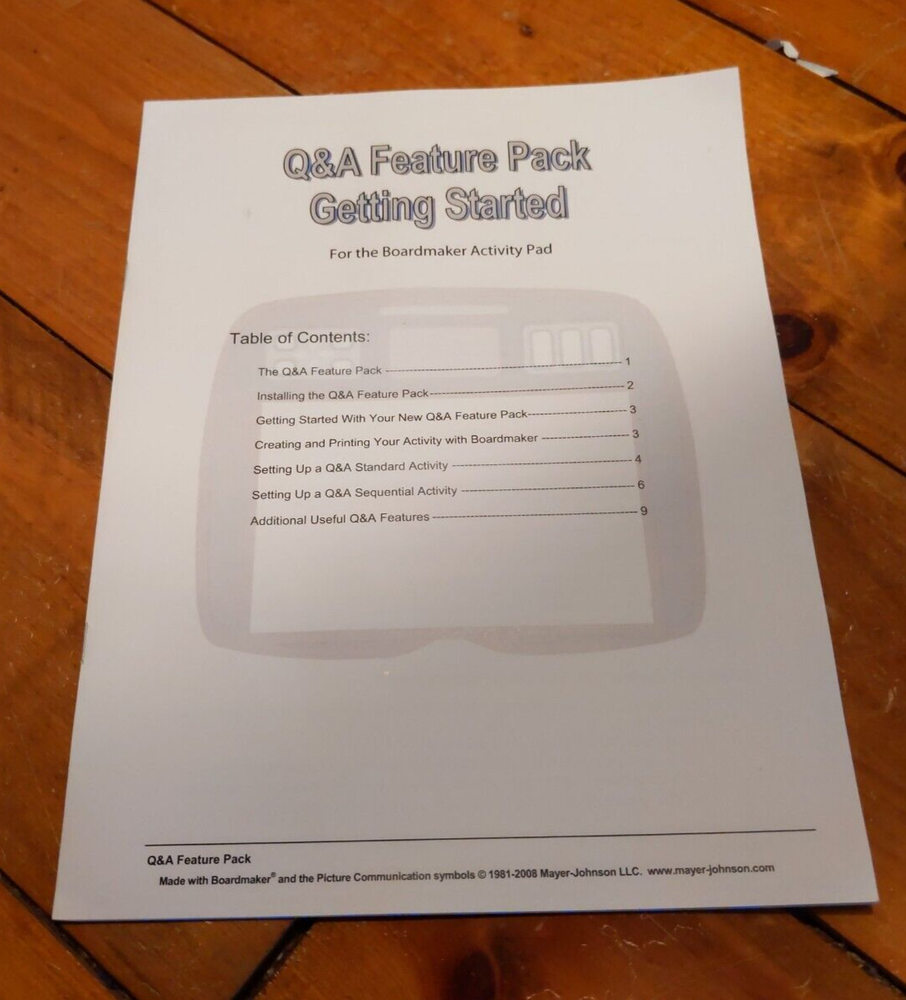 Mayer Johnson BoardMaker Activity Pad