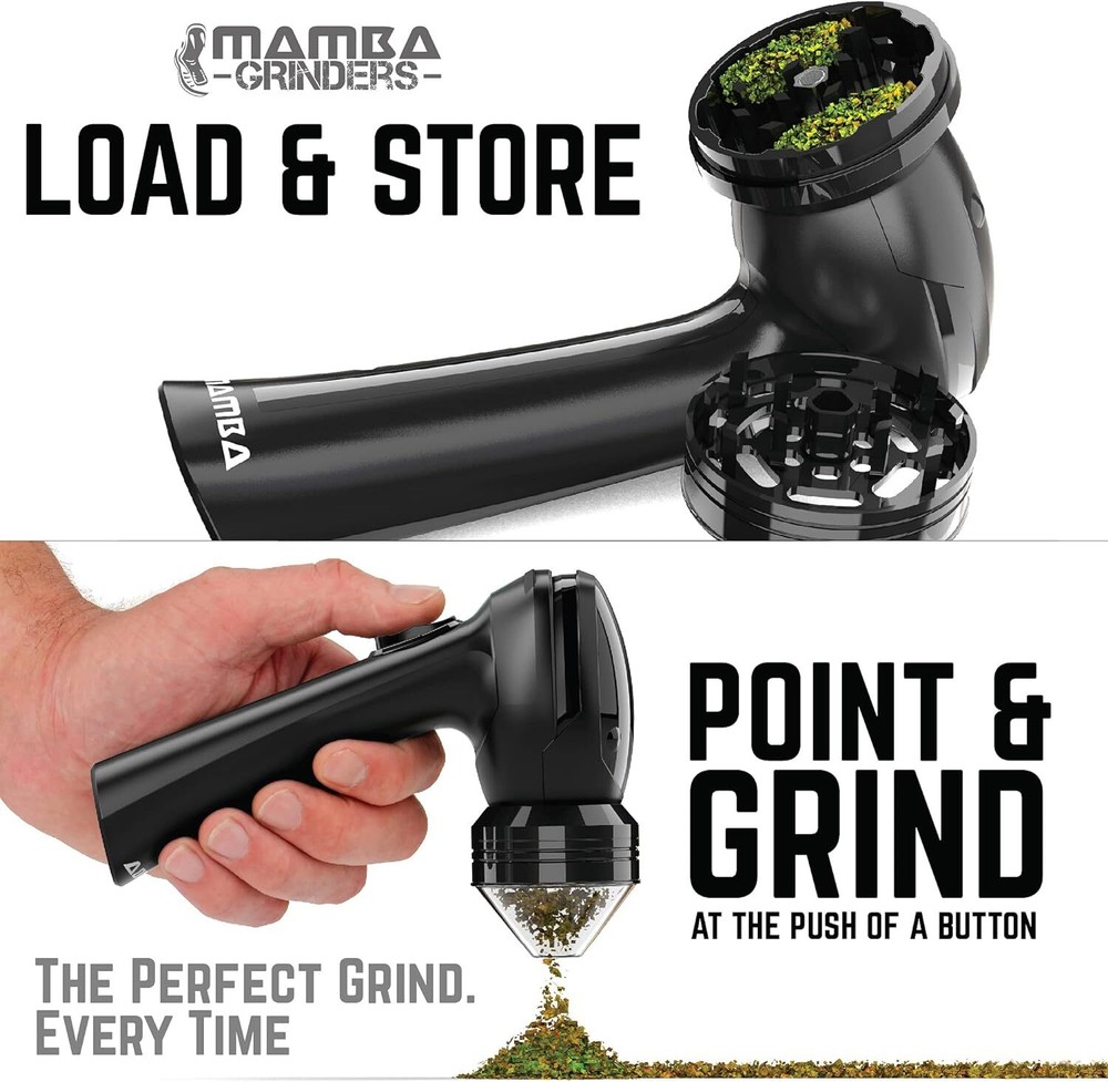 1g Original Black Electric Portable Herb Grinder- USB Powered Essential Kitchen