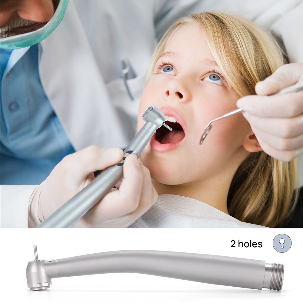 Dental E-generator LED High Speed Ceramic Torque Head Handpiece 2Holes