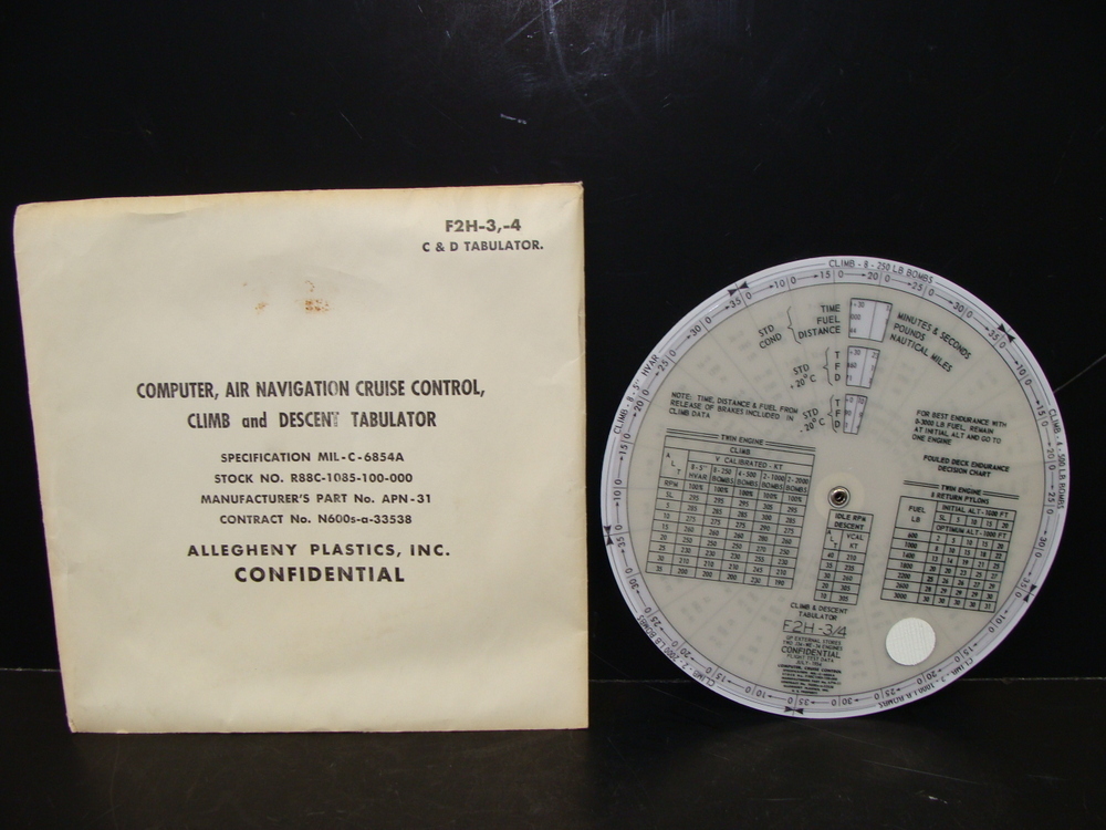 US NAVY AIR NAVIGATION  JET CLIMB & DESCENT COMPUTER