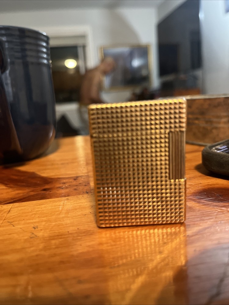 St Dupont Silver Pinstripes Pattern Lighter C1970s Paris