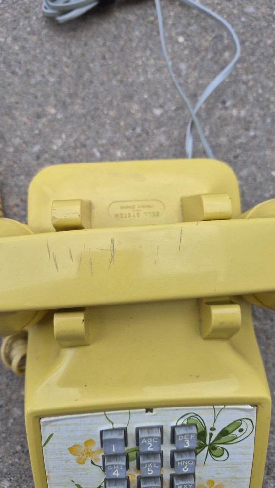 VINTAGE TOUCHTONE STANDARD TELEPHONE-Yellow