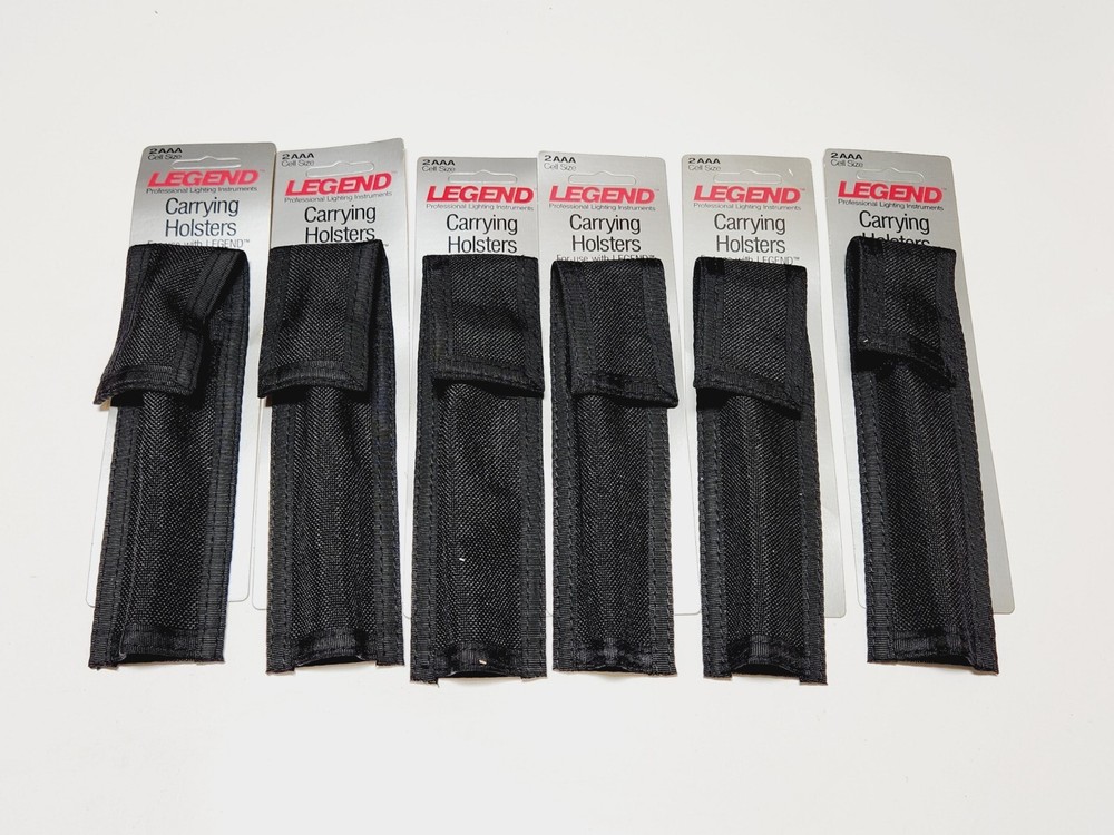 Nylon Flashlight Holster Belt Loop AAA Size 6pk