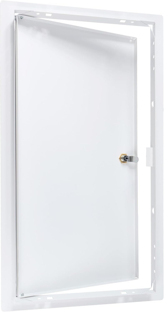 Lockable 10" x 20" White Metal Access Panel for Plumbing & Electrical Services