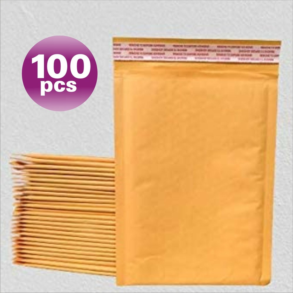 SuperPackage® 100 #000 (Inner: 4 X 7) Kraft Bubble Mailer Padded Envelopes