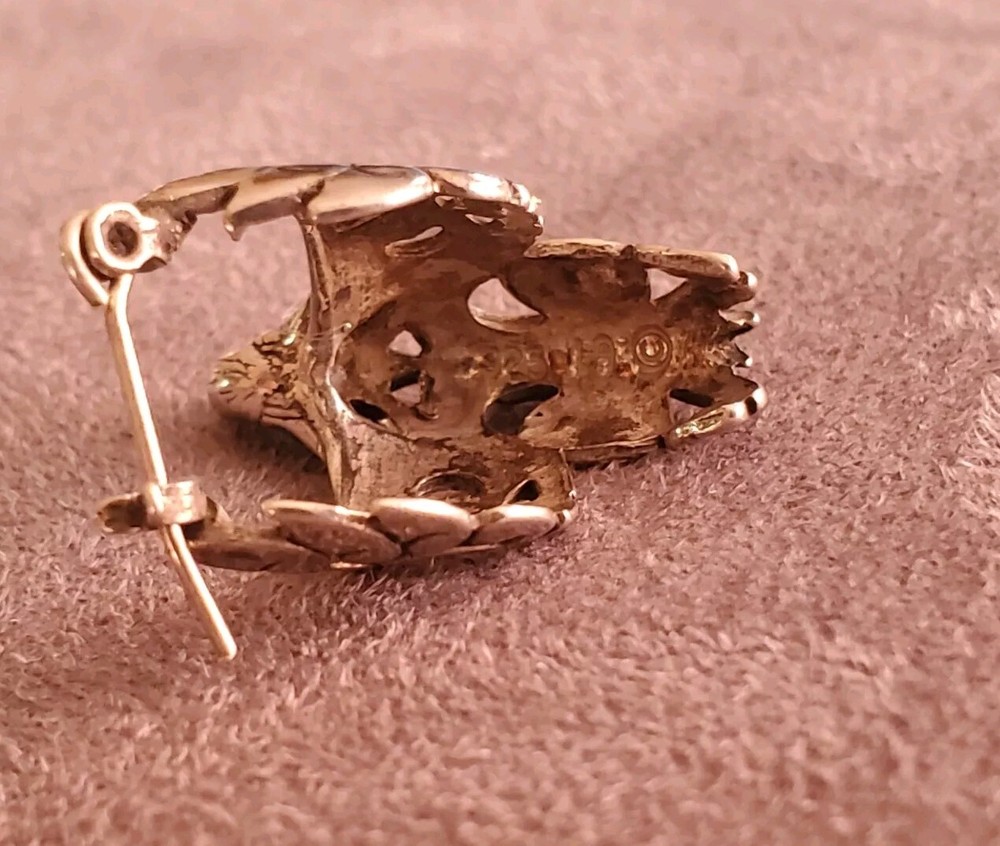 Vintage Native American Sterling Silver 925 Eagle Bird Earrings Open Work