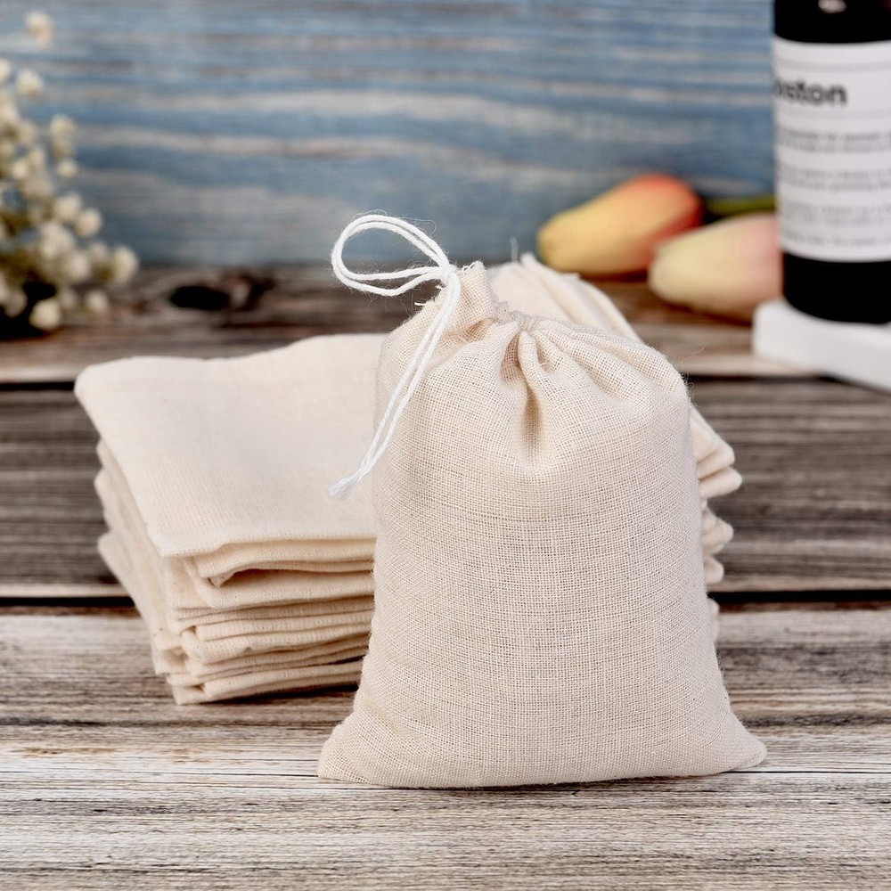 Durable Burlap Drawstring Pouches - 200 Pack for Event Favors and Storage