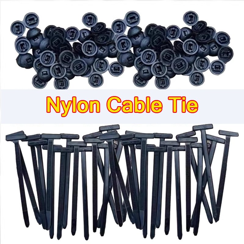 100PCS Reinforced through-bolt cable ties securing trunk fender mudguards Fixed