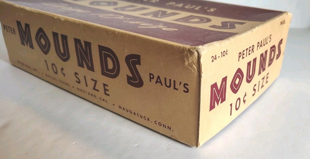 Peter Paul’s Mounds 24 $.10 Packages Empty Box