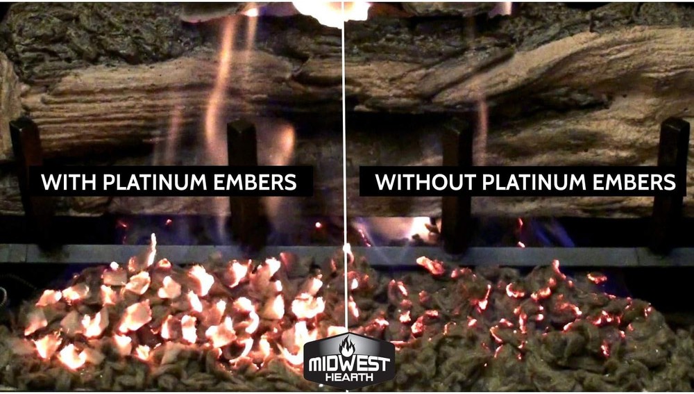 Gas Fireplace Embers