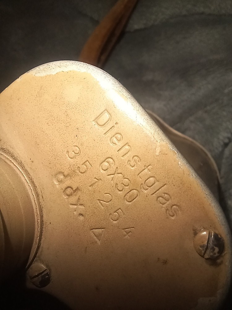 ORIGINAL German WW2 Tan 6x30 Diesntglas Binoculars - CAG