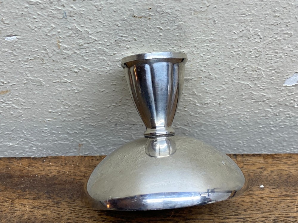 Vintage Unknown Brand Silverplate Holloware ~ Candlestick Holder