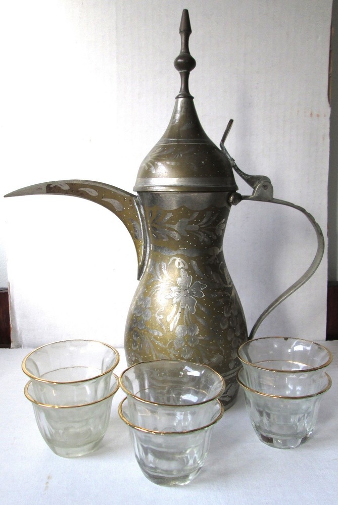 MID EAST COFFEE SET: POT & CUPS