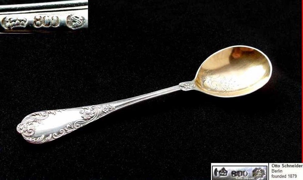 Rococo Serving Spoon, Otto Schneider, 800 Silver E191