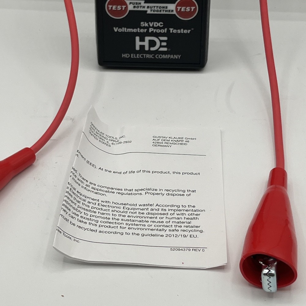 HDE PT-5000B Proof Tester, Light, No Display, DC 35ME34