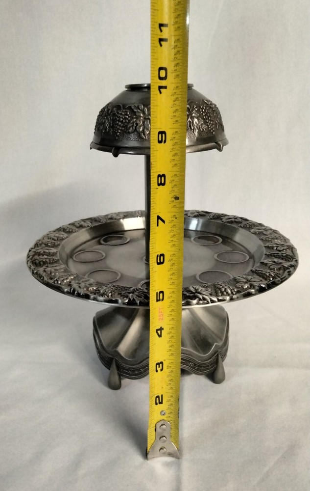 13" Tall Wine Fountain Complete With 8 Cups. Grape Design