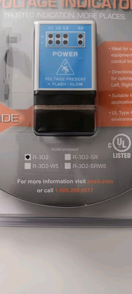 Grace R-3D2 Flex-Mount Voltage Indicator, Flashing, 3 Phase, 4-Wire