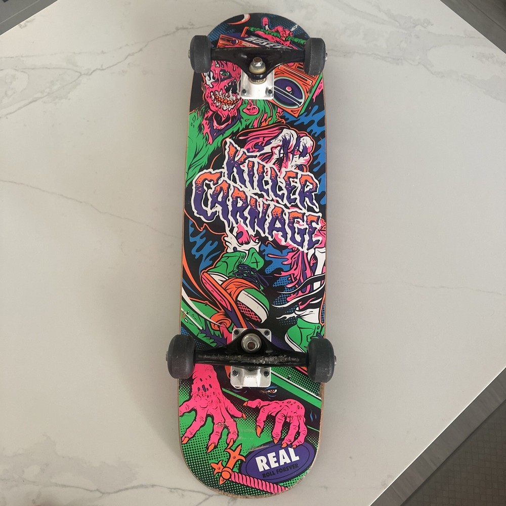 Dennis Busenitz Real Skateboard Deck Rare Real Carnage Graphic