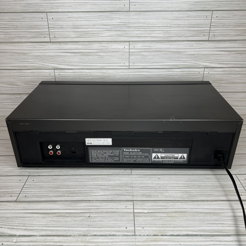 *READ* Technics RS-D170W Stereo Double Cassette Deck Dolby NR Japan Tested