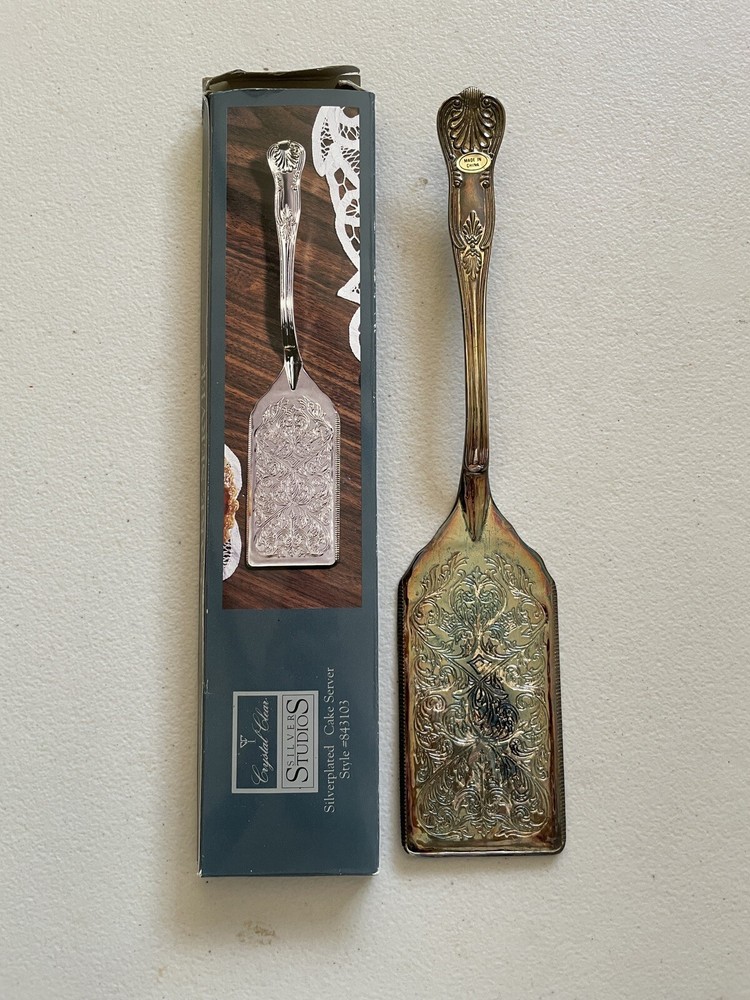 VTG Crystal Clear Silver Studios Silver Plated 11.5" Cake Server, Style #843103