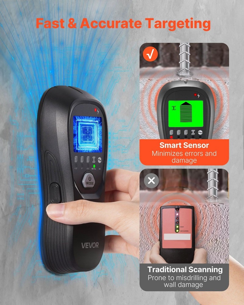 5-Level Wall Scanner with Audio Feedback for DIY Home Projects