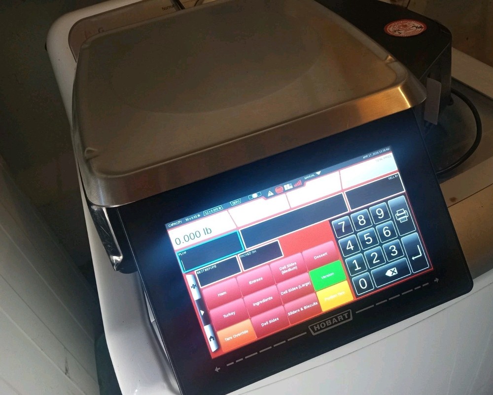 Hobart HTi Scale With Printer, Used Operator Screen & No Customer Display