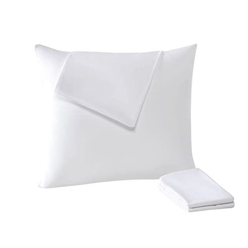 4 Pack Waterproof Down Feather Proof Pillow Protectors with 4 Pack King (20x36)