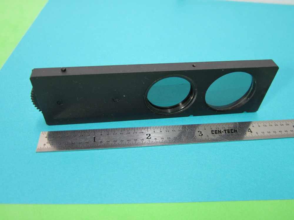 MICROSCOPE PART POLARIZER SLIDE GERMANY POLARIZED OPTICS AS PICTURED BIN#B6-05