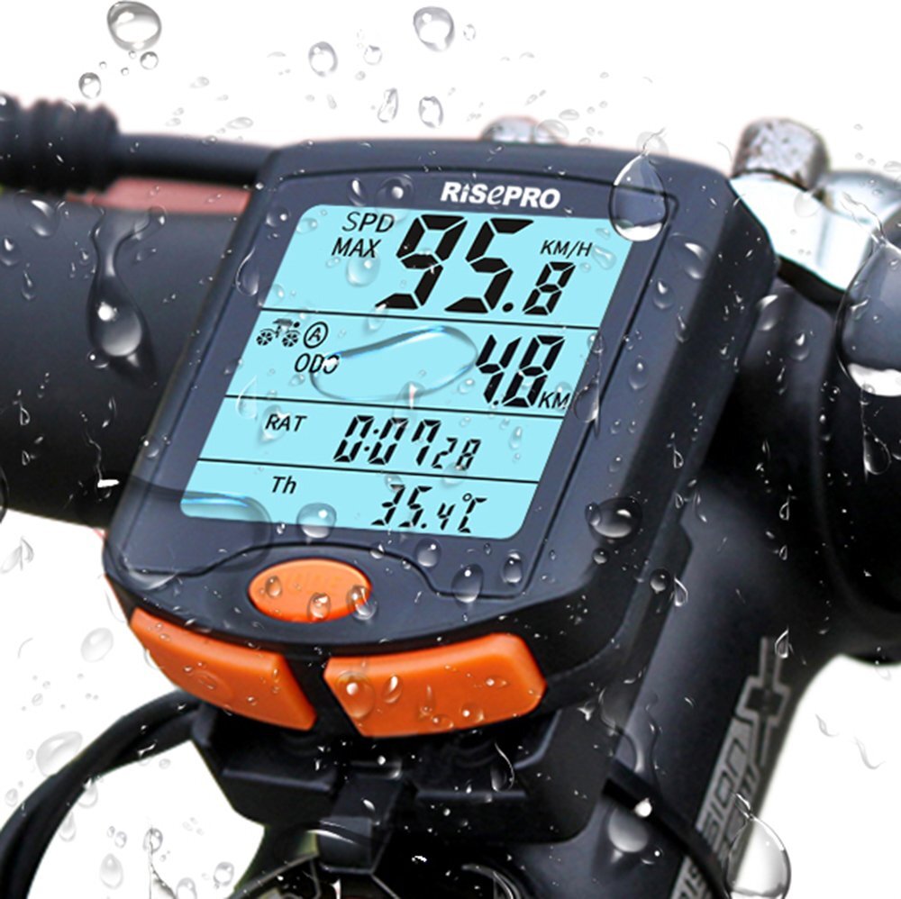 Wireless Bicycle Speedometer Bike Odometer Cycling Multi Function with Backlight