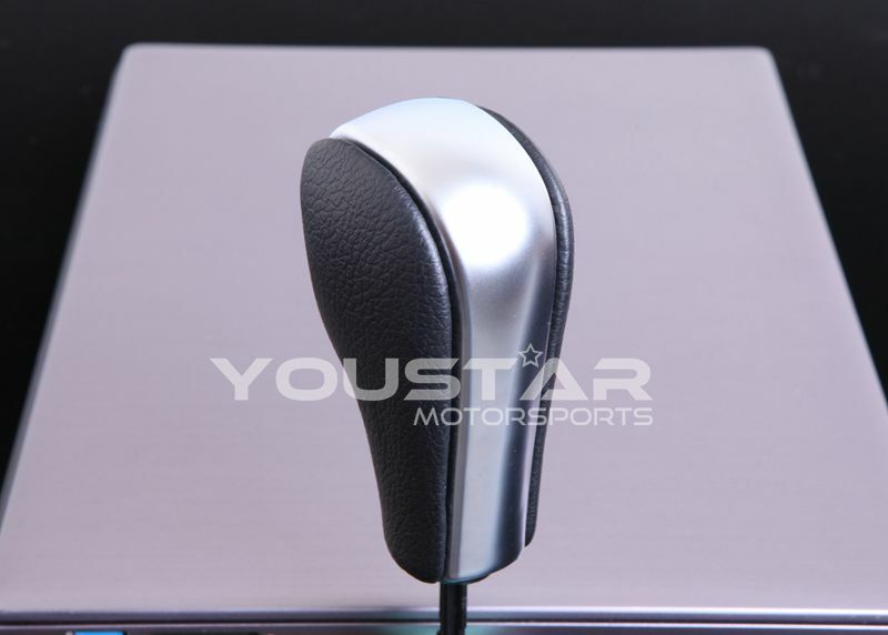 US STOCK Leather Satin Chrome Shift Knob for BMW E81 E82 E88 E90 E92 E93 E63 E64