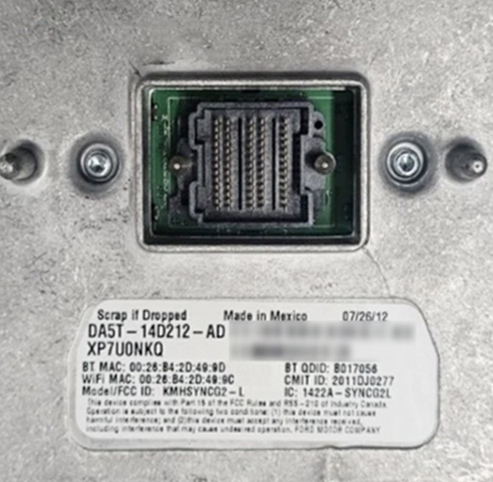 Sync 2 APIM Navigation Module for Ford Vin Programmed NAV DA8T-14F239-BK