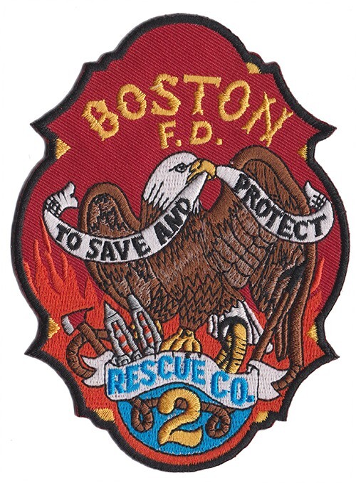 Boston Rescue 2 To Save & Protect Eagle Design NEW  Fire Patch .
