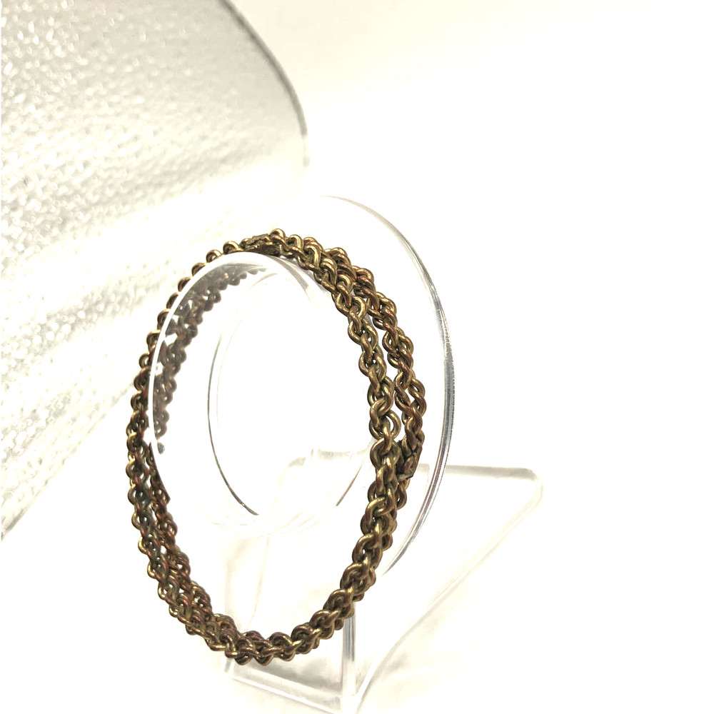 Bronze Knotted Rope Chain 2 7/8" Bangle Bracelet!