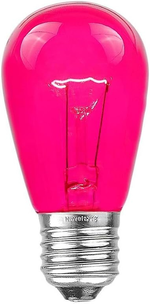 25 Pack S14 Outdoor Patio Edison Replacement Bulbs, E27 Medium Base, Multi, 11 W