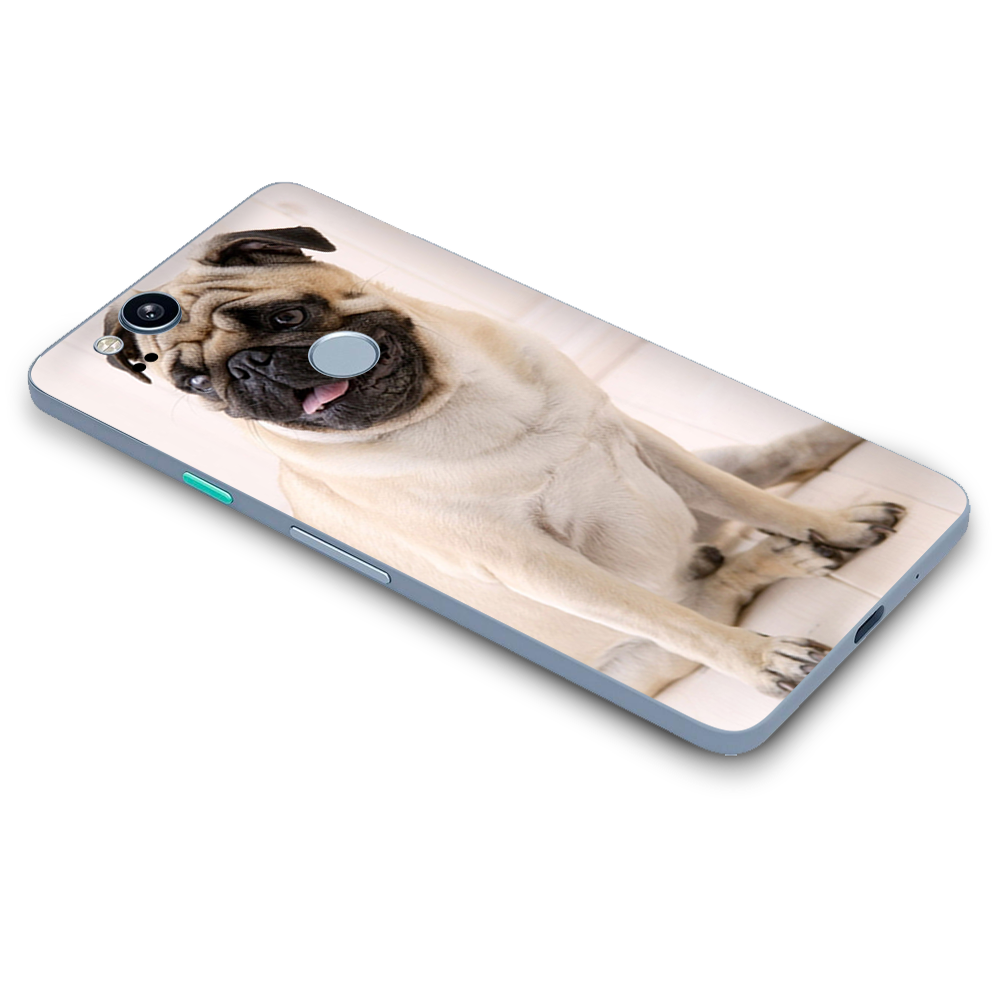 Google Pixel 2 Skins Decal Wrap Pug Mug, cute pug