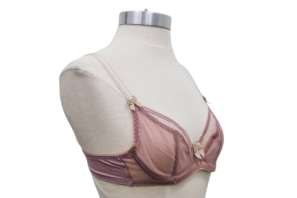 Claudette Dessous Mesh Full Coverage Bra CD2000 Twilight Matchstick