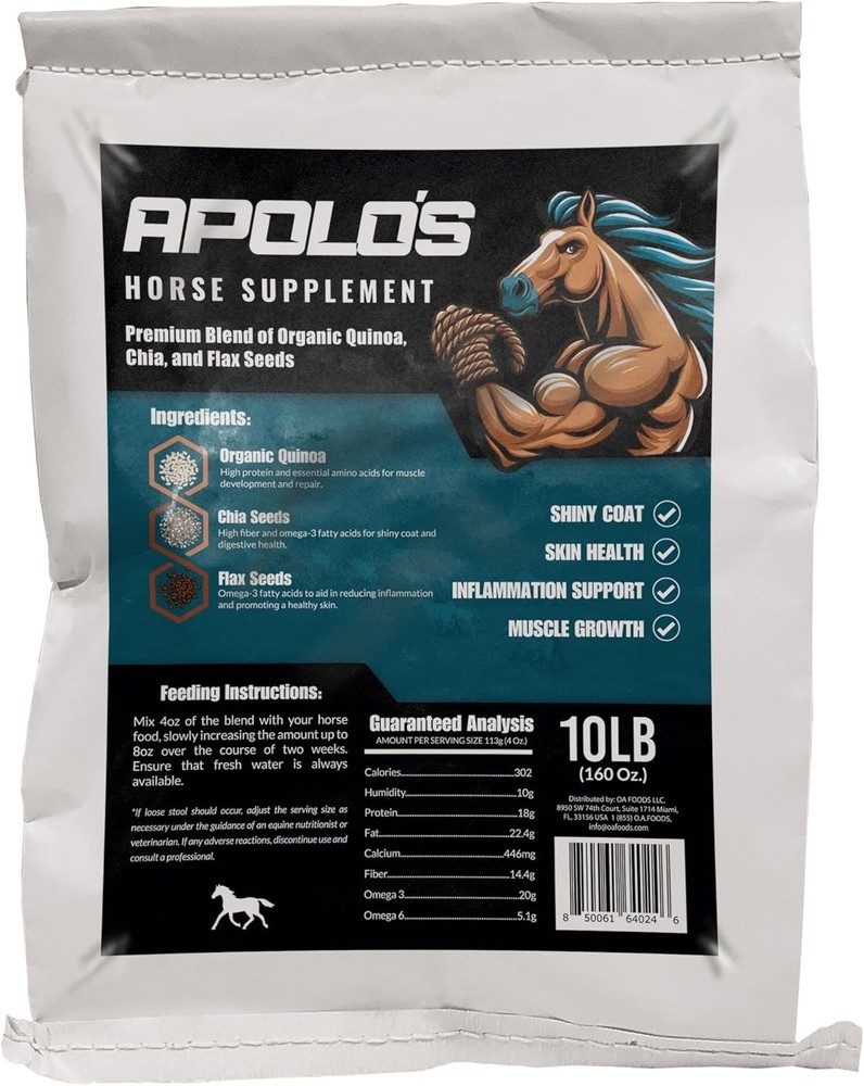 APOLO'S Premium Horse Supplement – Joint Support, Coat Shine & Strength |