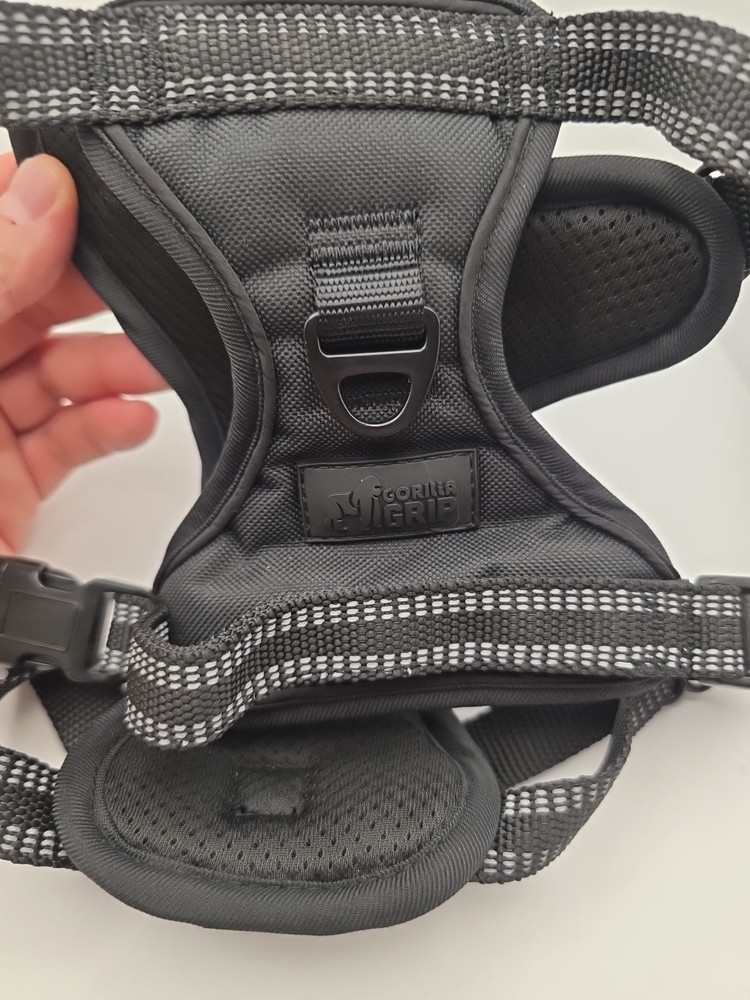 Nib Gorilla Grip Dog Harness No-Pull Black Comfortable Durable Handle Small
