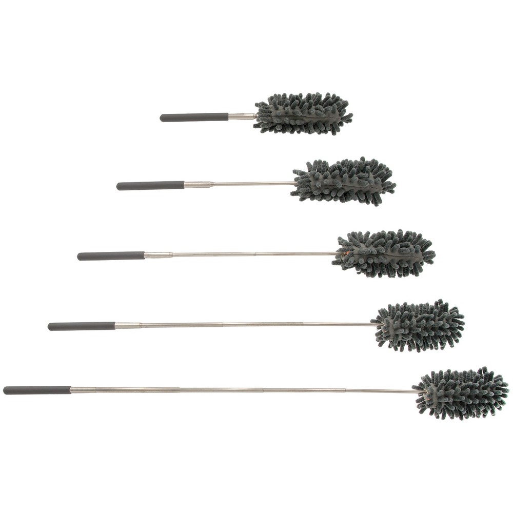 Microfiber Telescopic Duster Adjustable 6"-25" Handle in Grey/Orange, 4 Pack