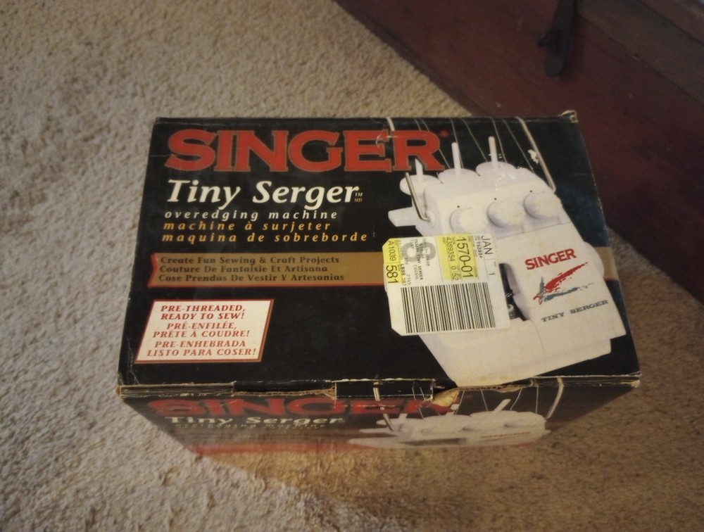 Singer TS-380 + Tiny Serger Machine W/ Box, Pedal, String, Manual (Please Read)