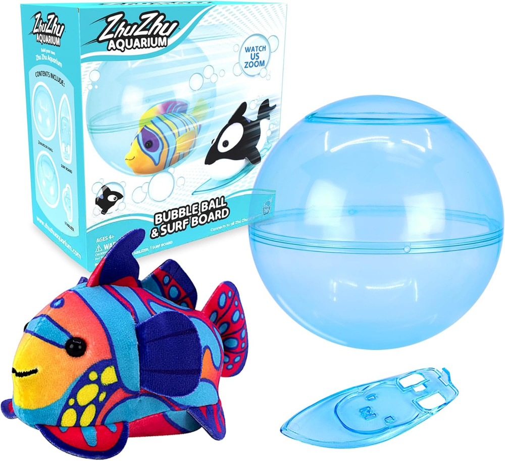 Aquarium Bubble Ball & Surf Board with Mandarin Fish