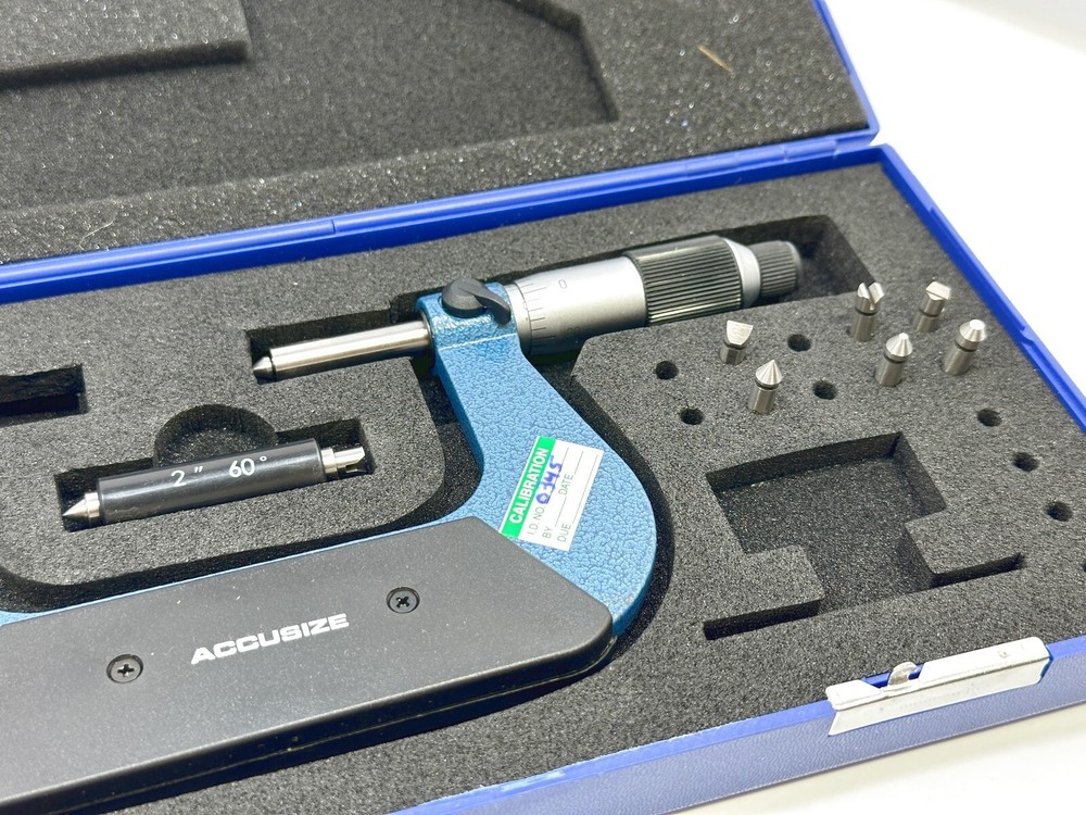 ACCUSIZE 2-3" .0001" Analog Point Inspection Micrometer Set | Pre-owned 1pc