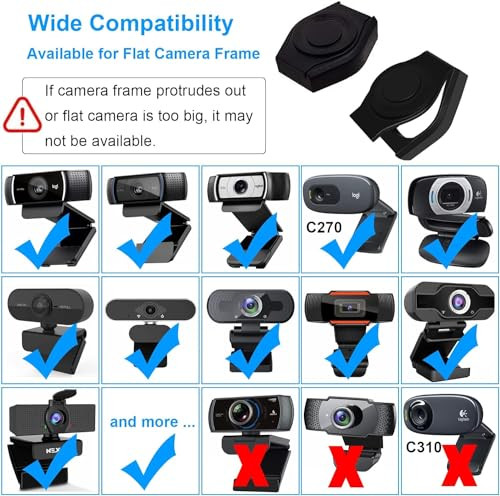 2-Pack Universal Webcam Case, Desktop External Webcam Lens Cap, Shutter Cover