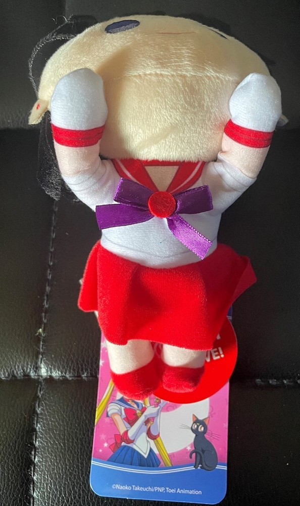 Sailor Mars Laying Down 6.5” Small Plush Round1 Exclusive NWT