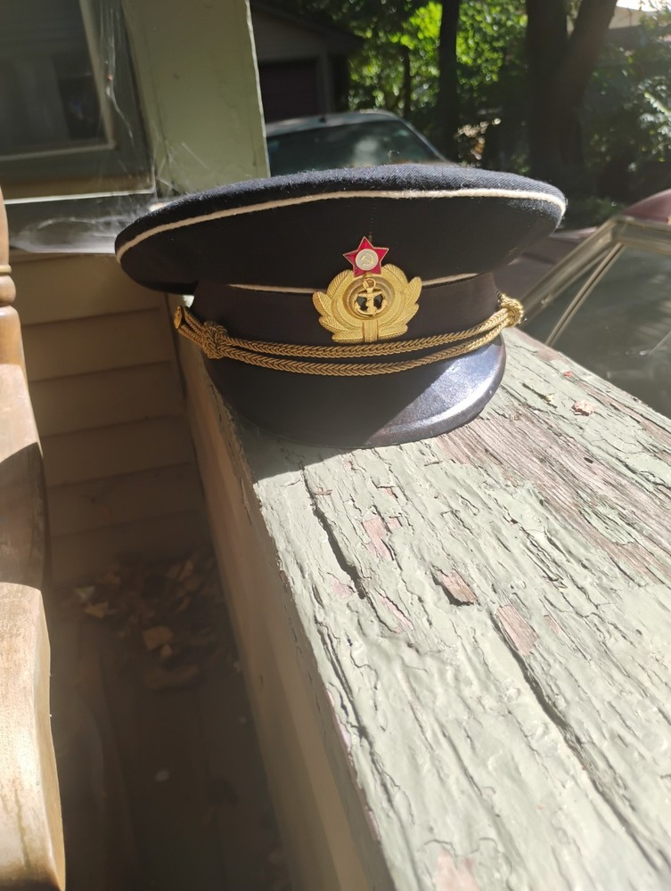 Original 1980 USSR Navy/Subs Officer Visor Hat