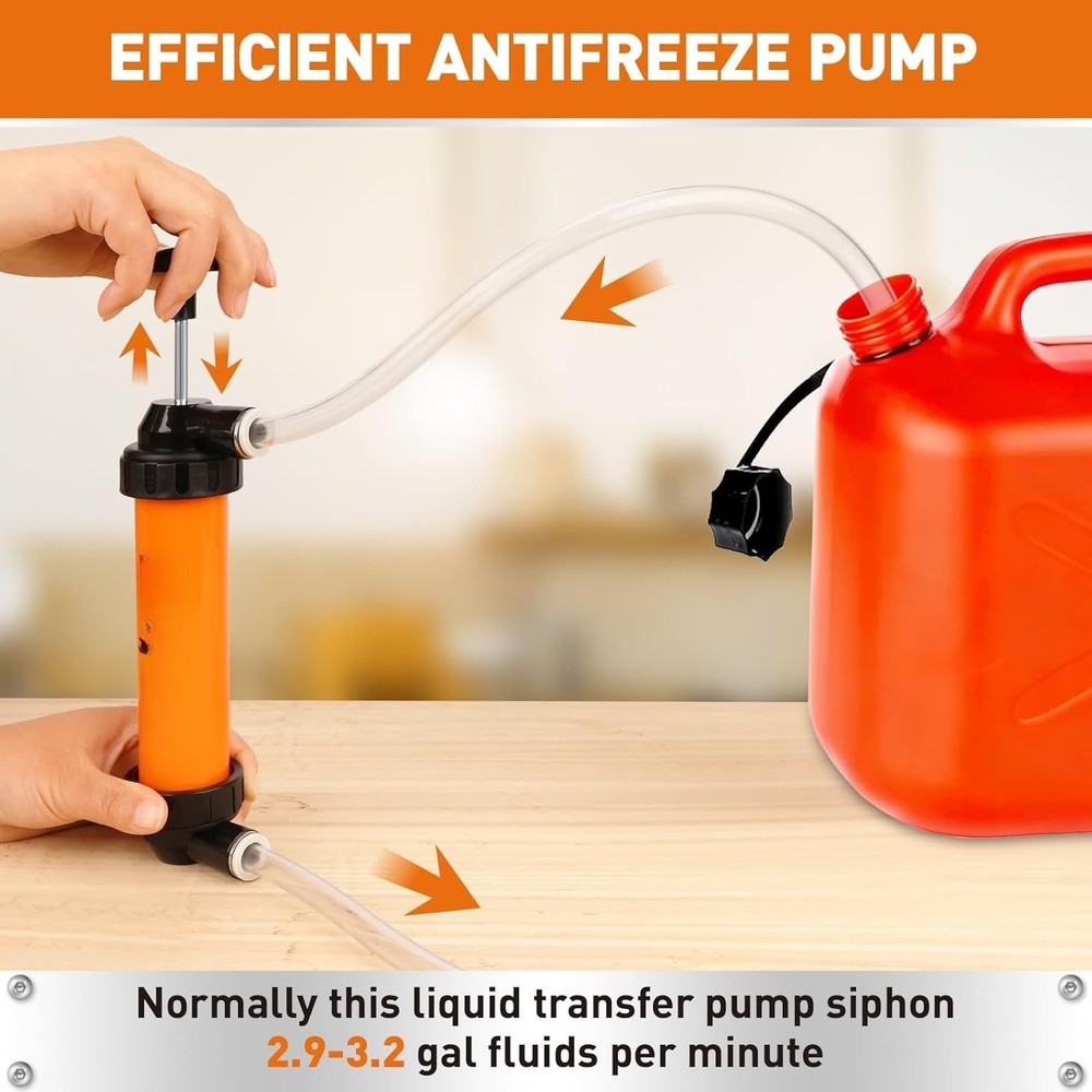 Multi-Function Siphon Transfer Pump Kit Manual Fuel Pump Adapter