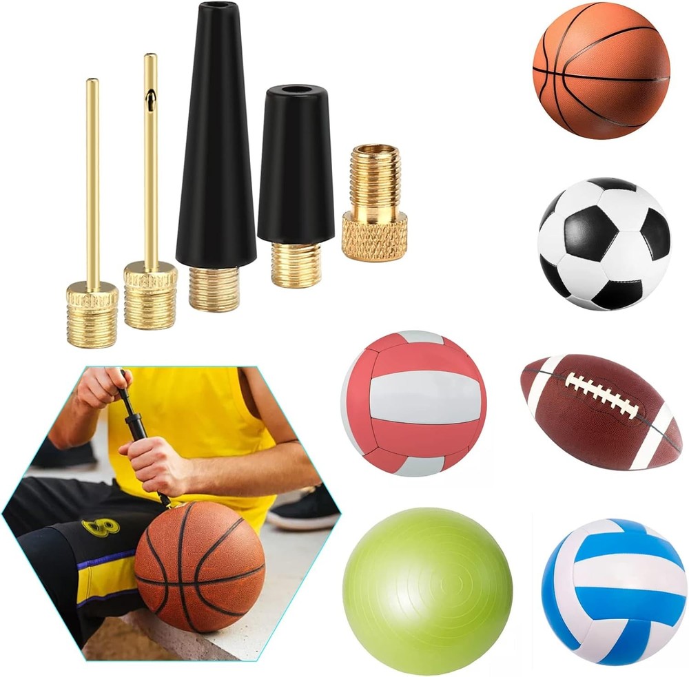Ball Inflator Needles 5 Pack Air Pump Adapter Kit