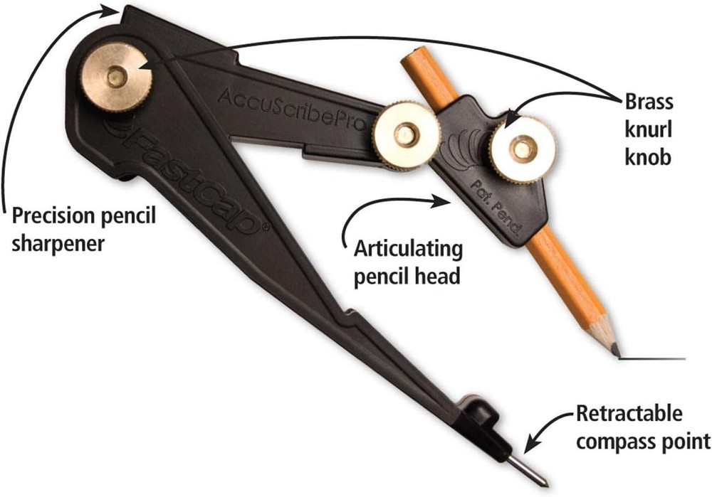 Durable Scriber Tool with Contoured Grip for Accurate Offset Measurements